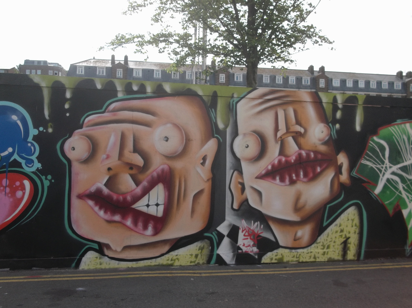 Fujifilm FinePix JV250 sample photo. Double headed graffiti (old market brighton) photography