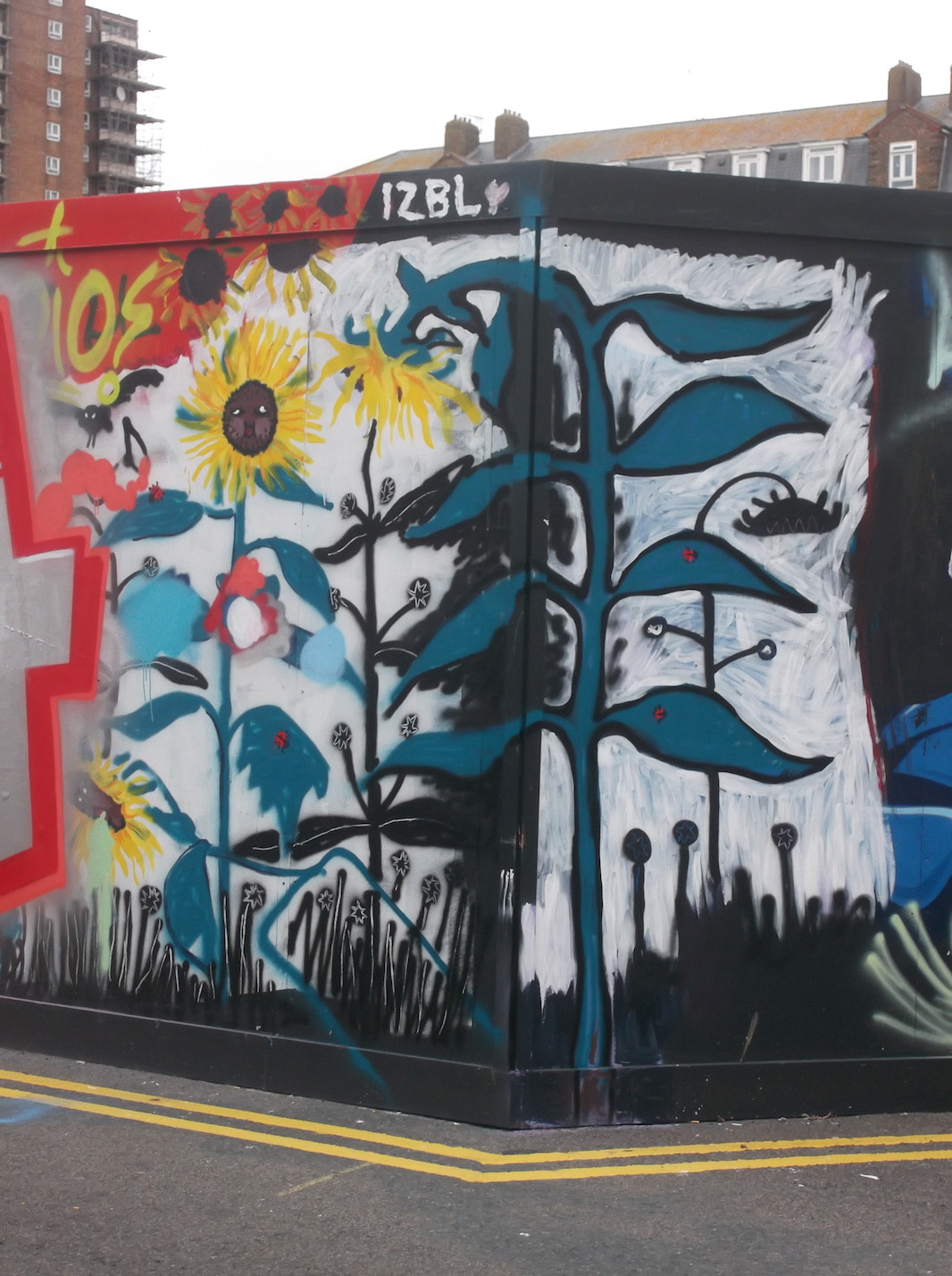 Fujifilm FinePix JV250 sample photo. Sunflower corner graffiti (old market brighton) photography