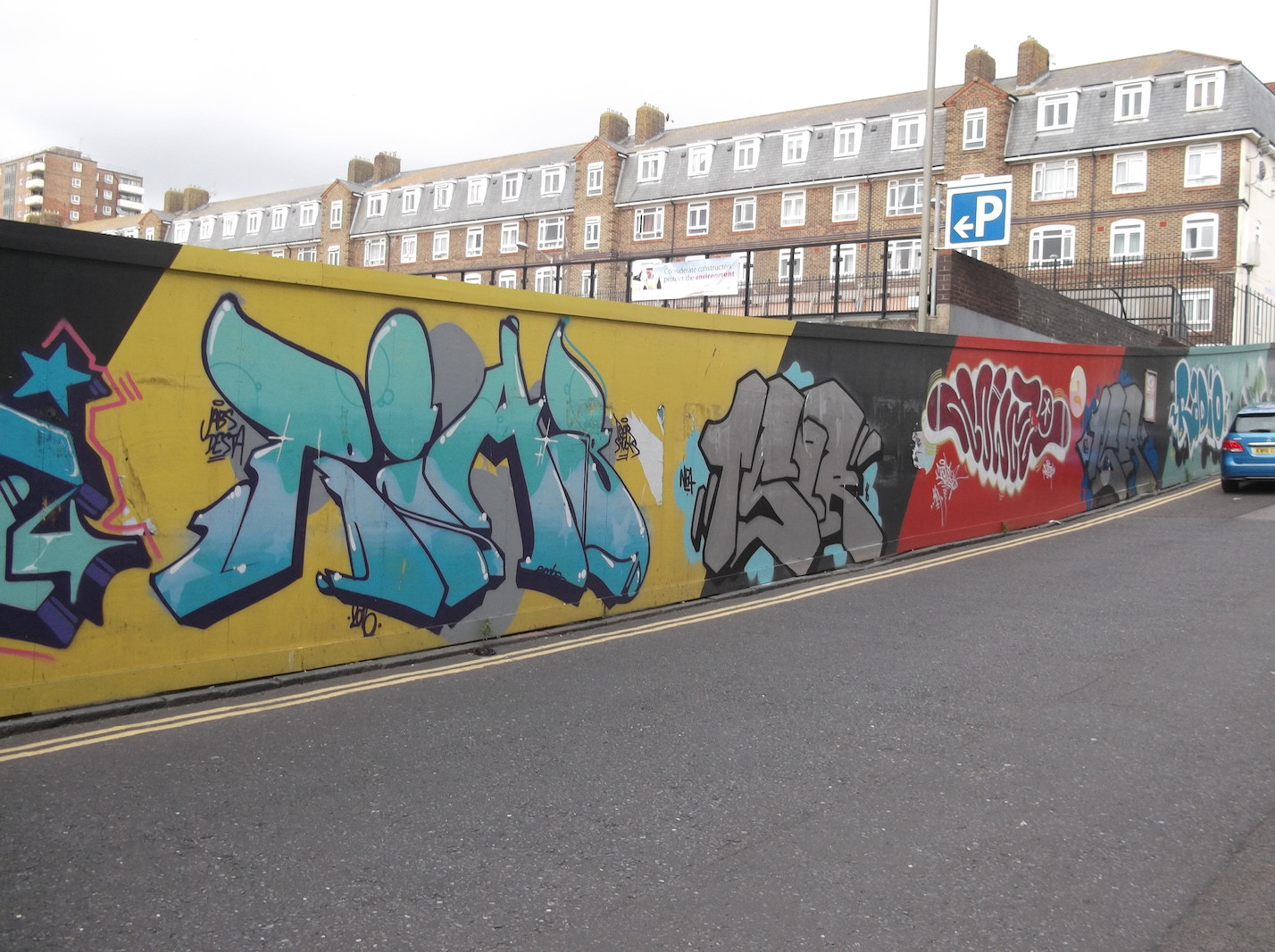 Fujifilm FinePix JV250 sample photo. Graffiti boards (old market brighton) photography