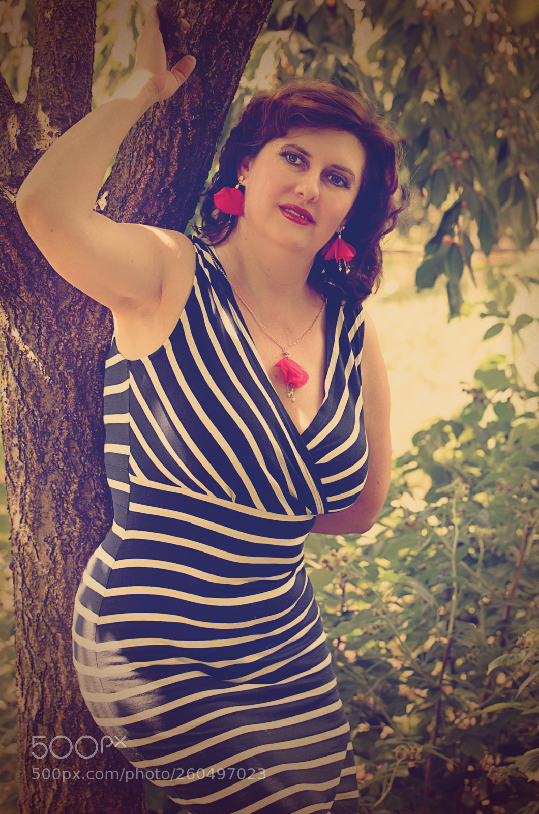 Nikon D5100 sample photo. Lady under the cherry photography