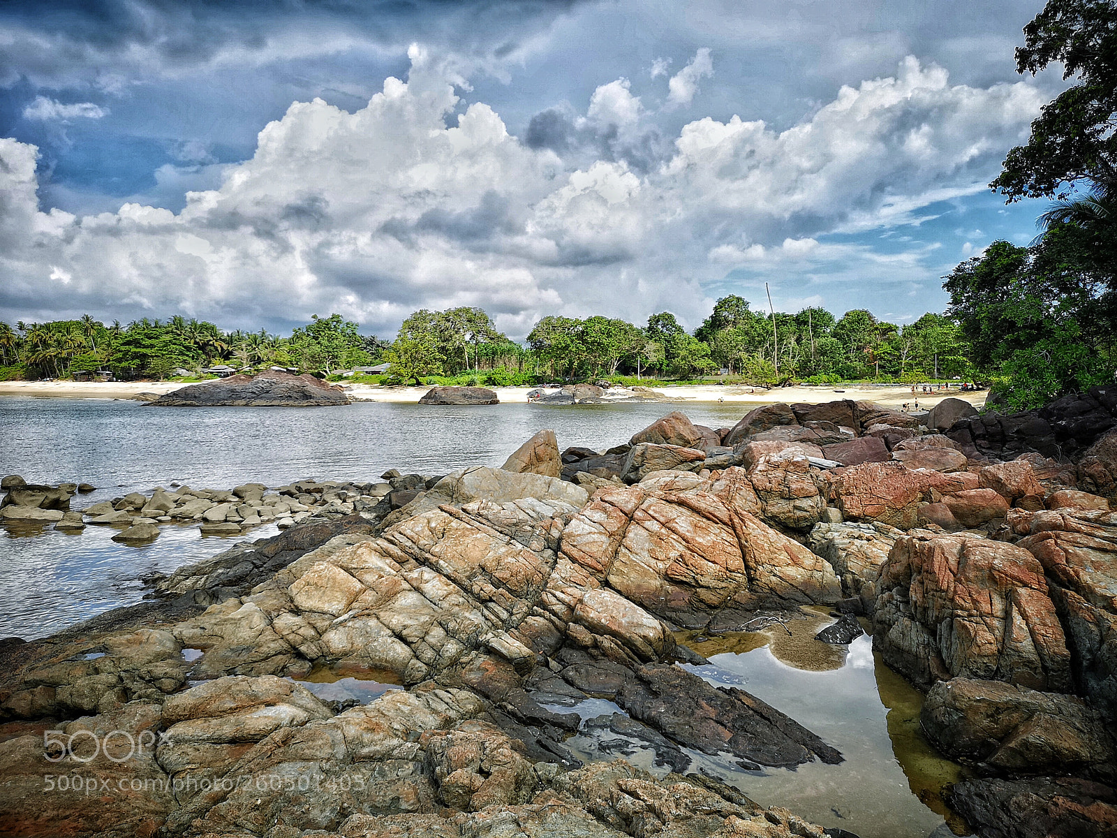 HUAWEI CLT-L29 sample photo. Rocky sky and beach photography