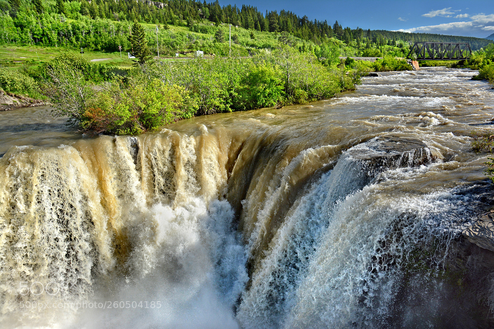 Nikon D7100 sample photo. Evening at lundbreck falls photography