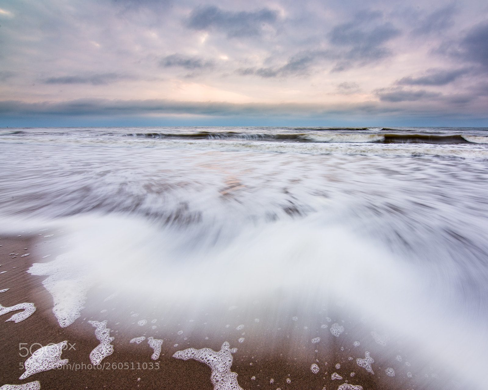 Nikon D610 sample photo. Waves hitting the beach photography