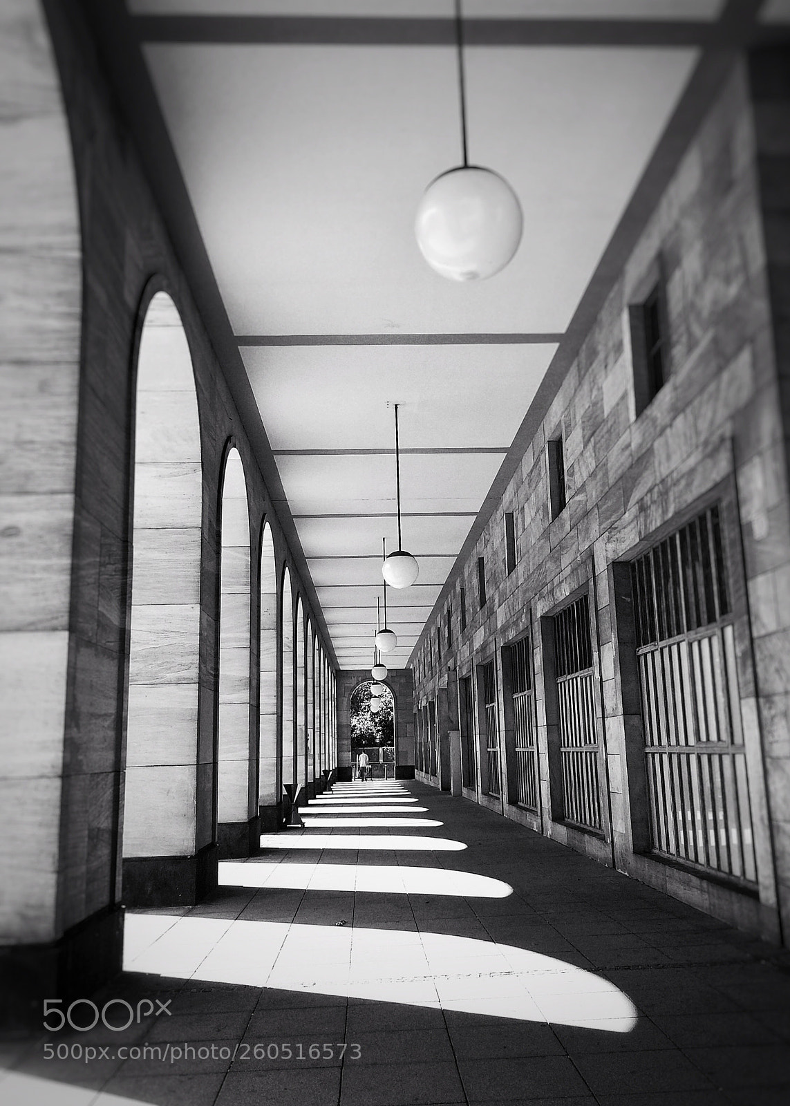 Apple iPhone 5s sample photo. Aisle b/w photography