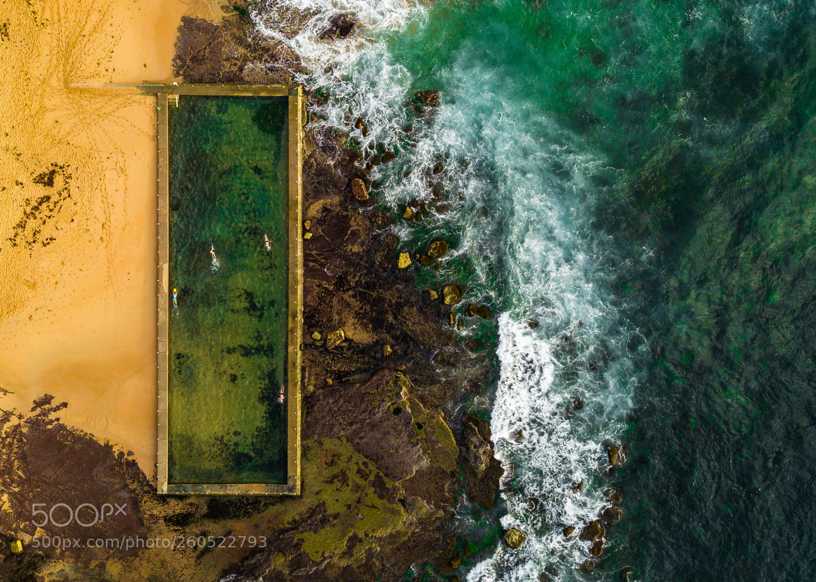 DJI FC220 sample photo. The rock pool photography