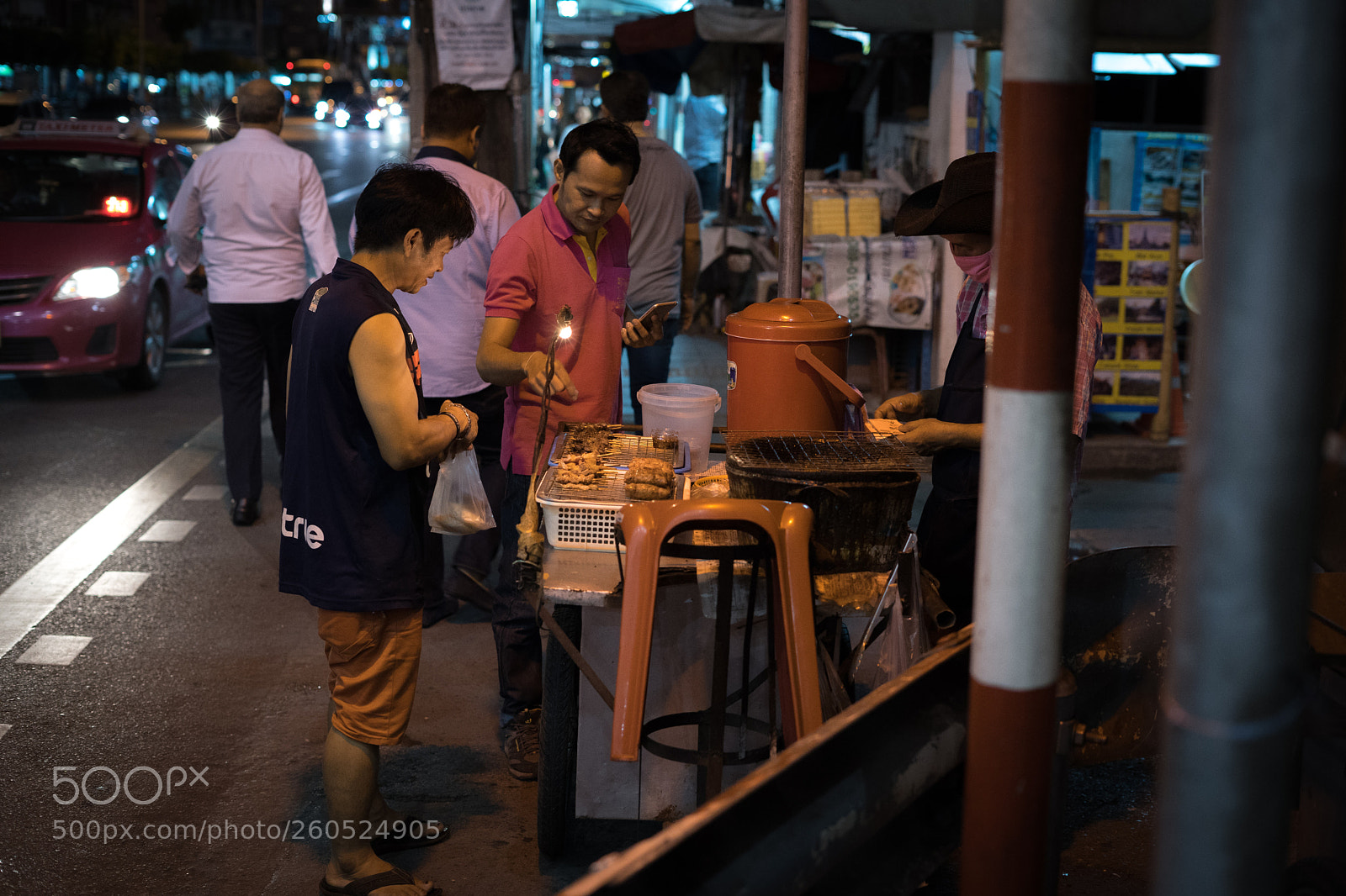 Sony a7 III sample photo. Food stall on sidewalk photography