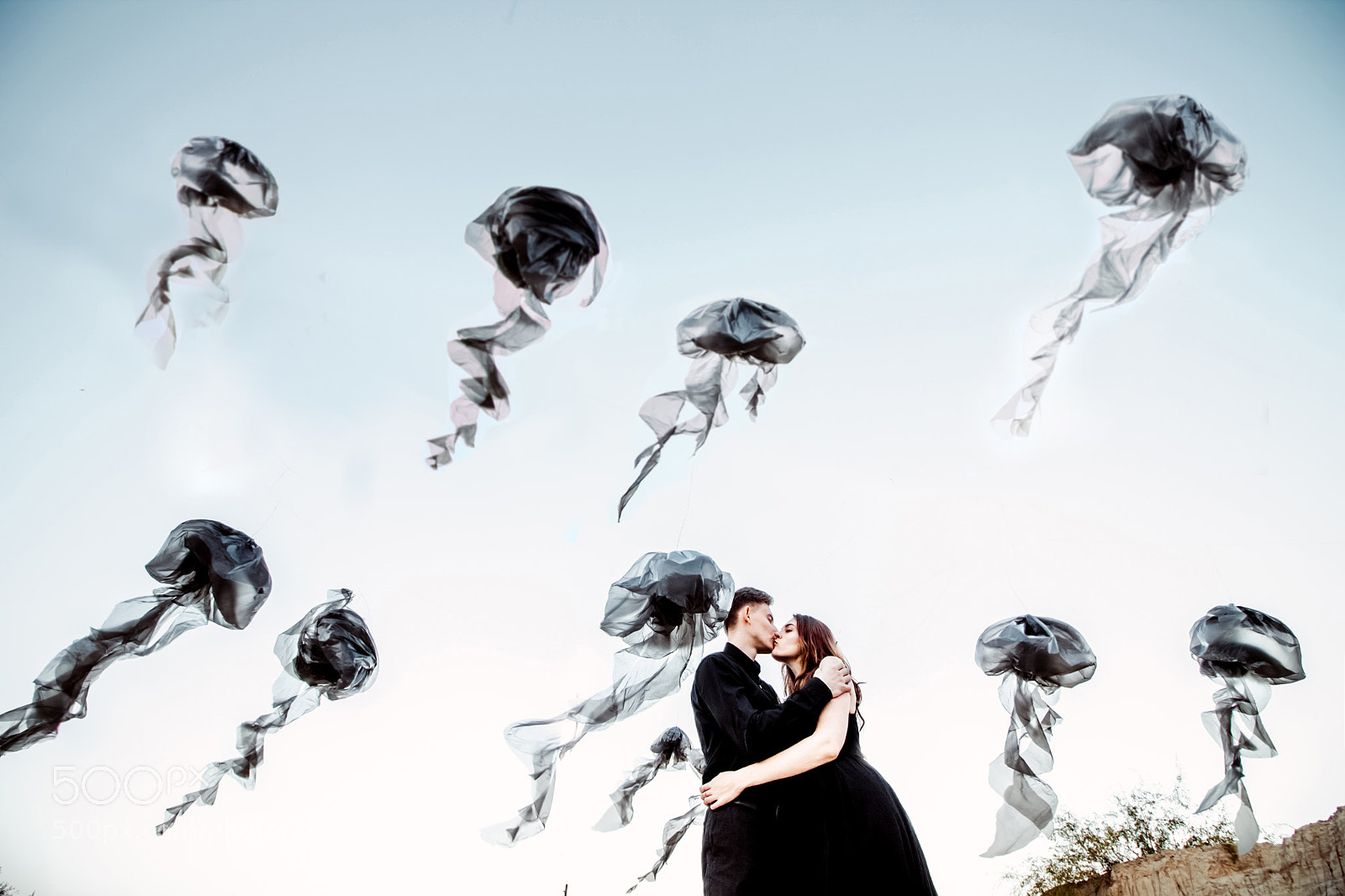 Canon EOS 1100D (EOS Rebel T3 / EOS Kiss X50) sample photo. Jellyfish in air photography