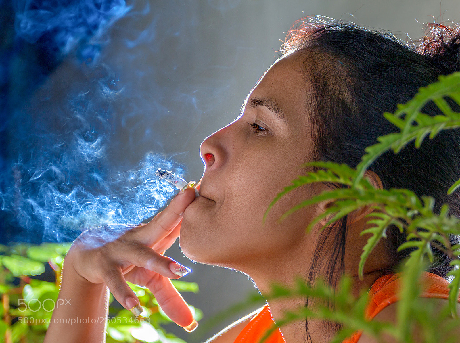 Canon EOS 700D (EOS Rebel T5i / EOS Kiss X7i) sample photo. Smoking woman photography