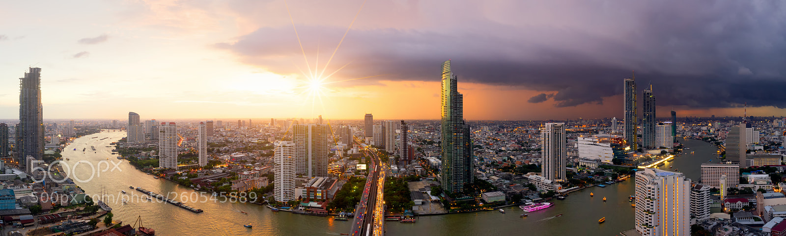 DJI FC6310 sample photo. Aerial view of bangkok photography