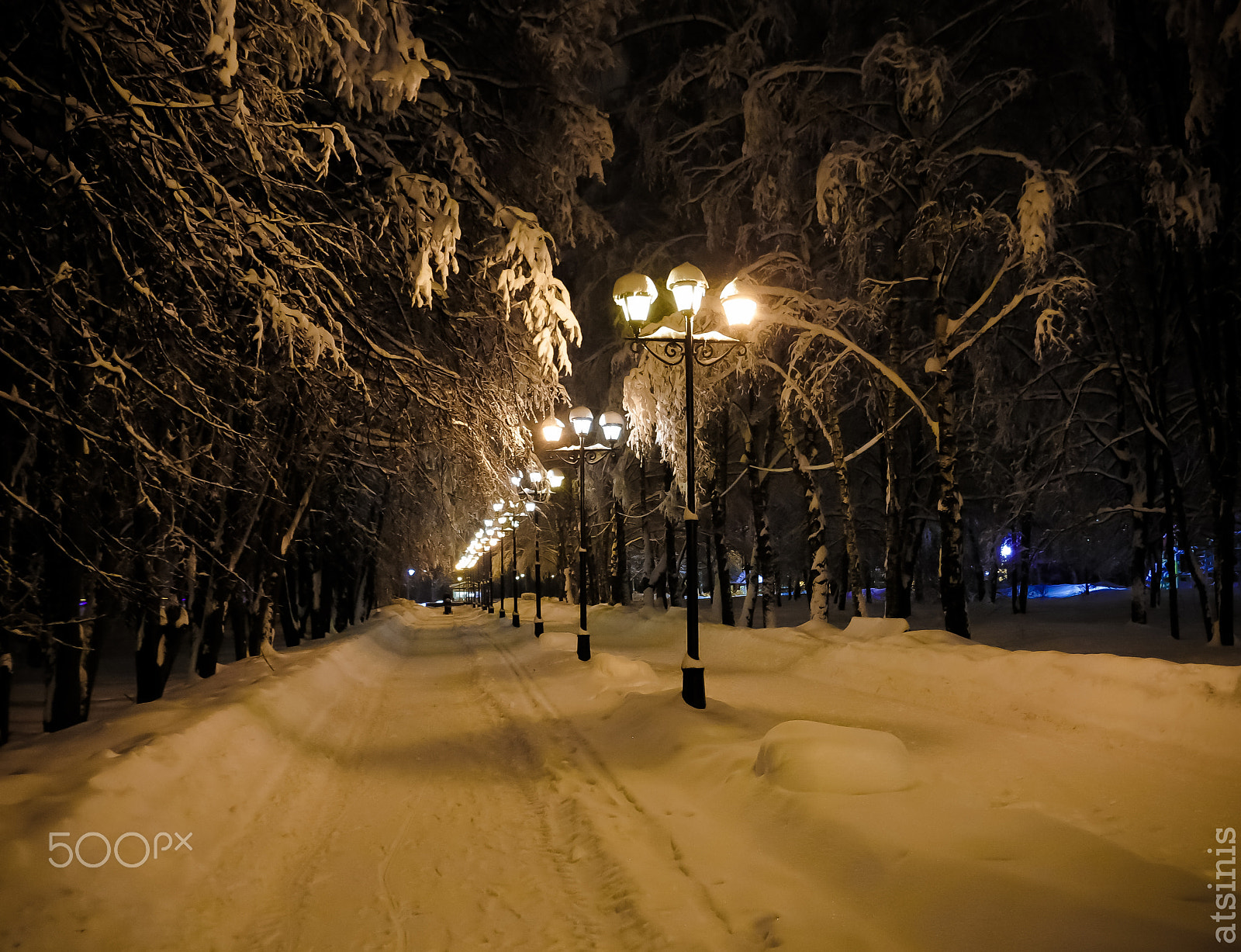 Canon PowerShot G1 X sample photo. Winter. night park photography