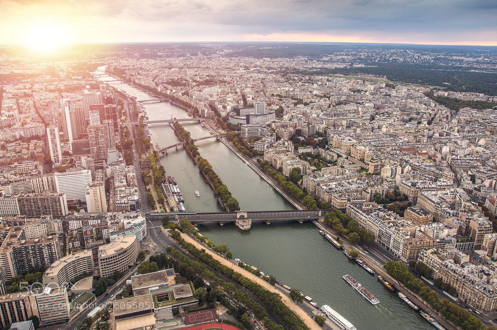 Canon EOS 70D sample photo. Sunset over seine river photography