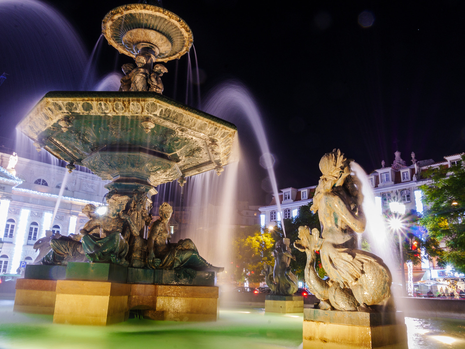 Panasonic Lumix DMC-G7 sample photo. The fountains of rossio square photography