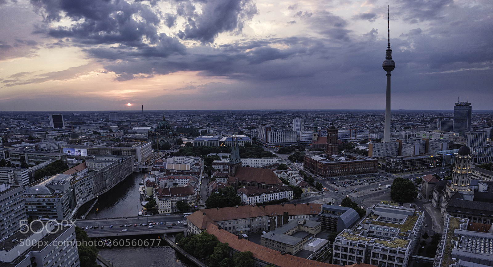 DJI FC220 sample photo. Sunset in berlin photography