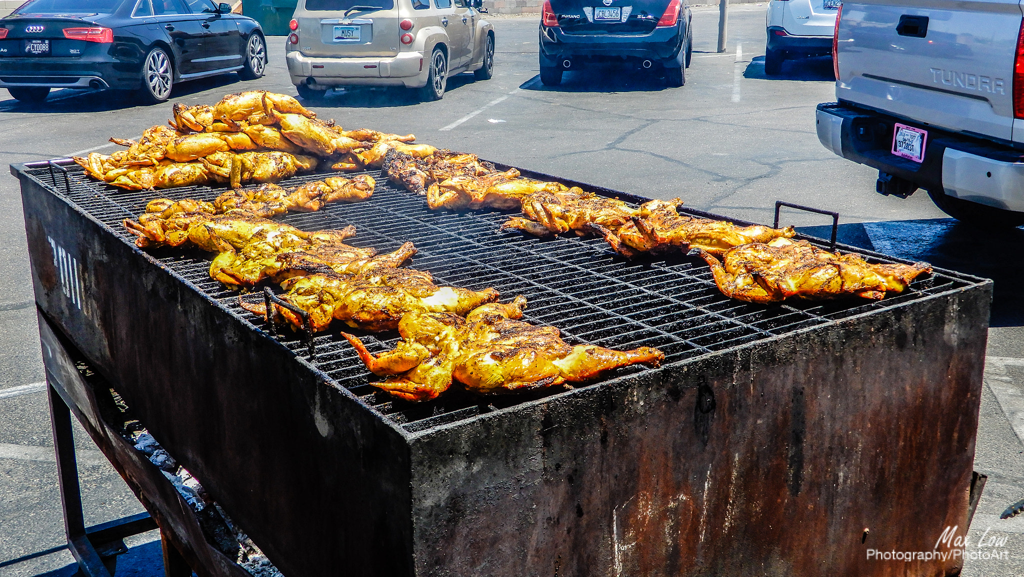 Nikon Coolpix A900 sample photo. Chickens on the grill photography