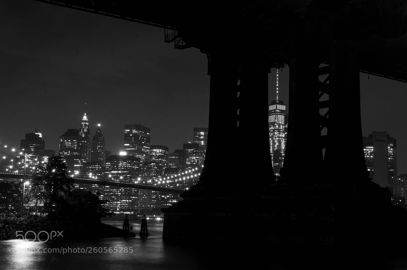 Nikon D90 sample photo. Manhattan bridge pylon photography