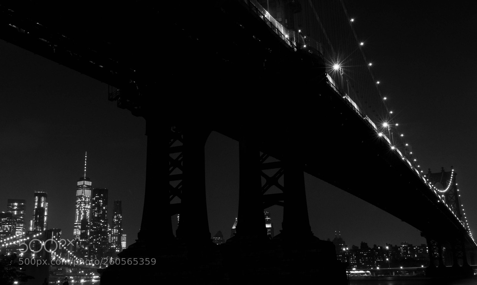 Nikon D90 sample photo. Manhattan bridge underside photography