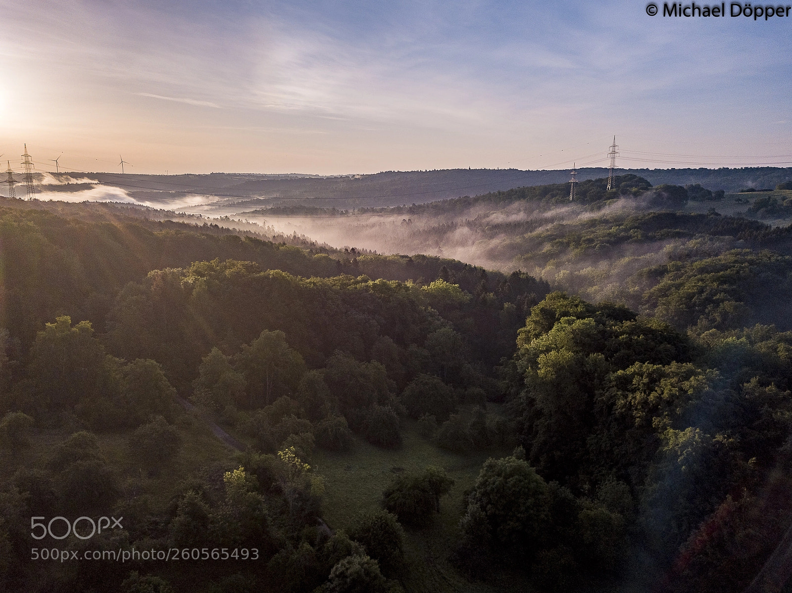 DJI FC220 sample photo. Morning fog photography