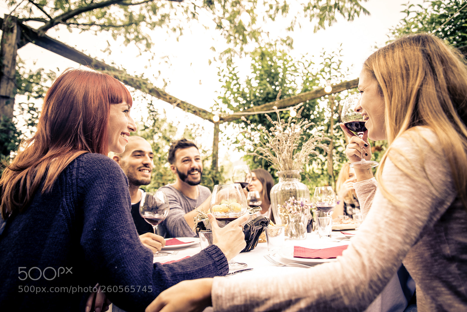 Nikon D610 sample photo. Friends having dinner in photography