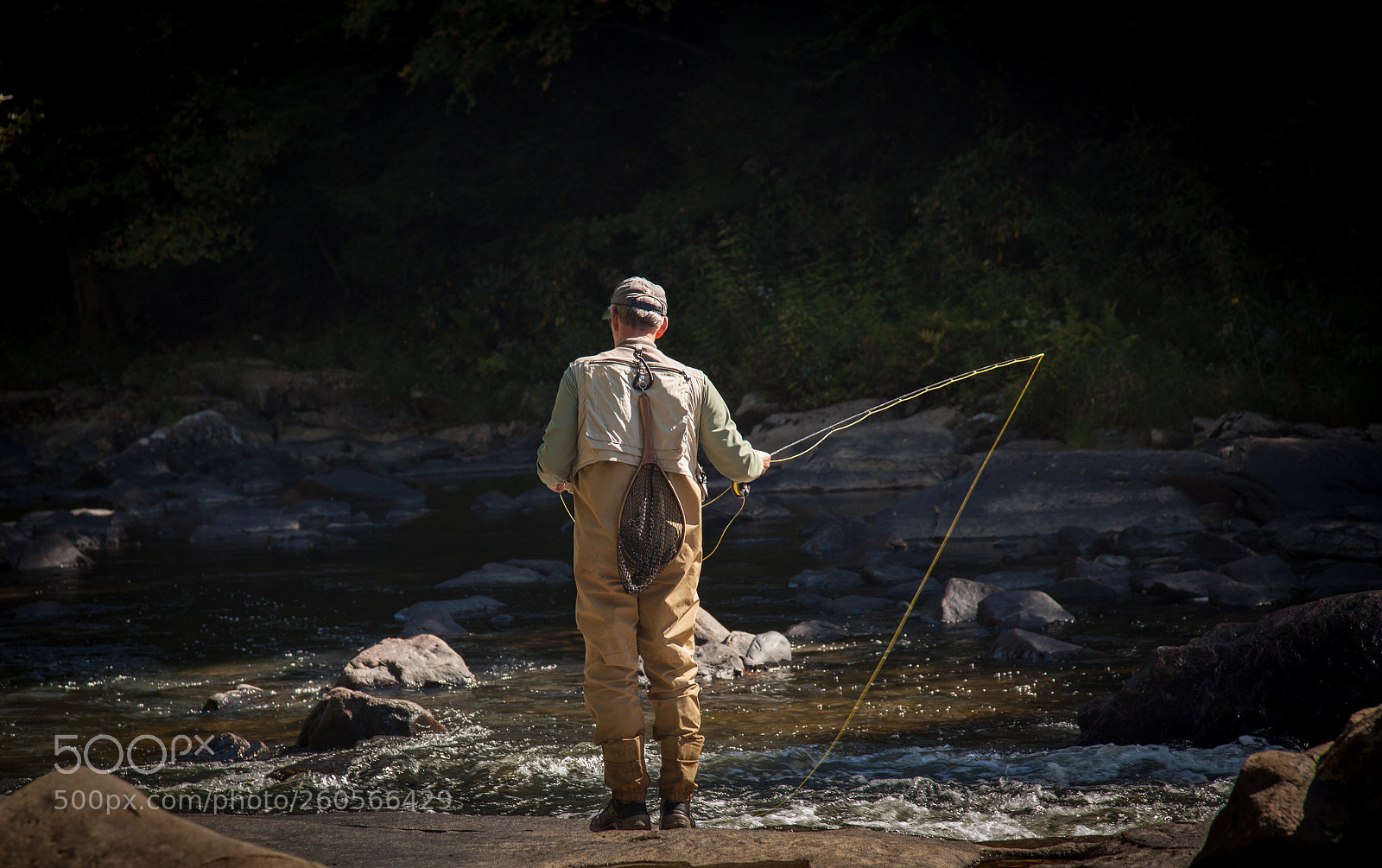 Canon EOS 5D Mark II sample photo. Fisherman fly fishing in photography