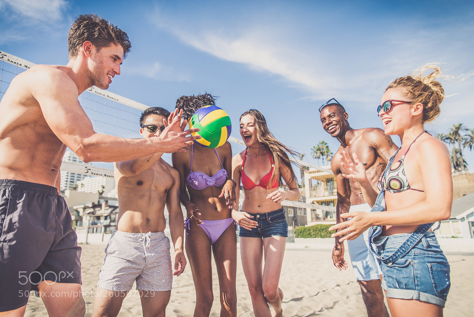Nikon D610 sample photo. Friends play beach volley photography