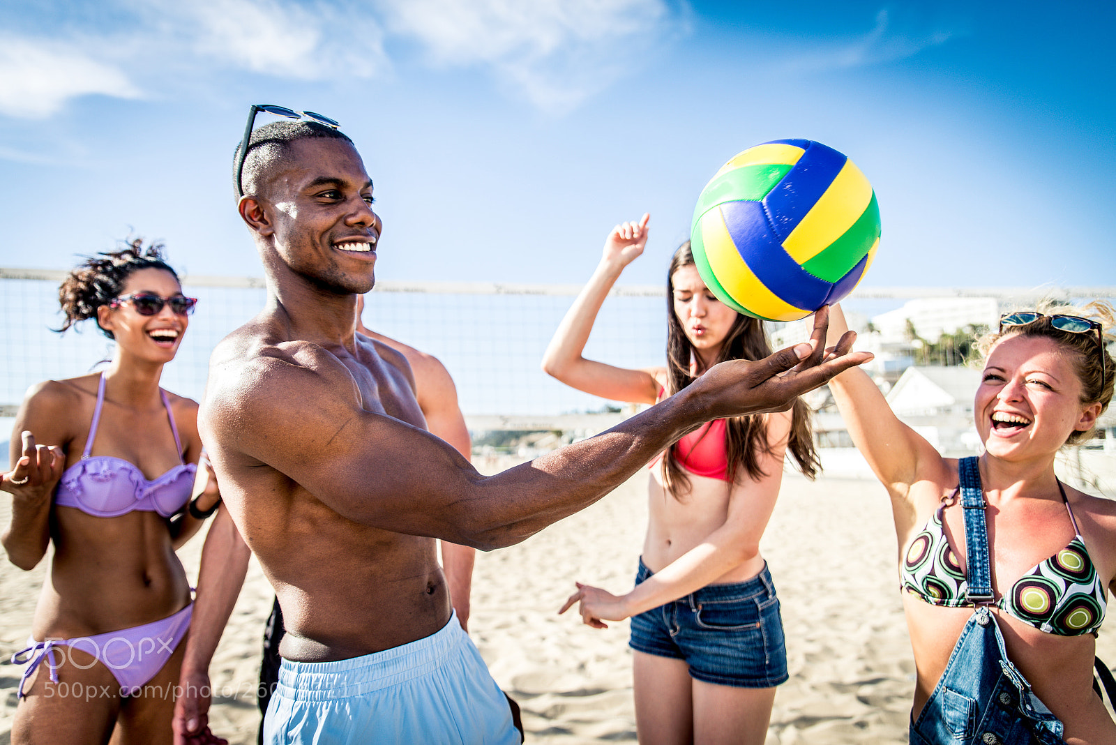 Nikon D610 sample photo. Friends play beach volley photography