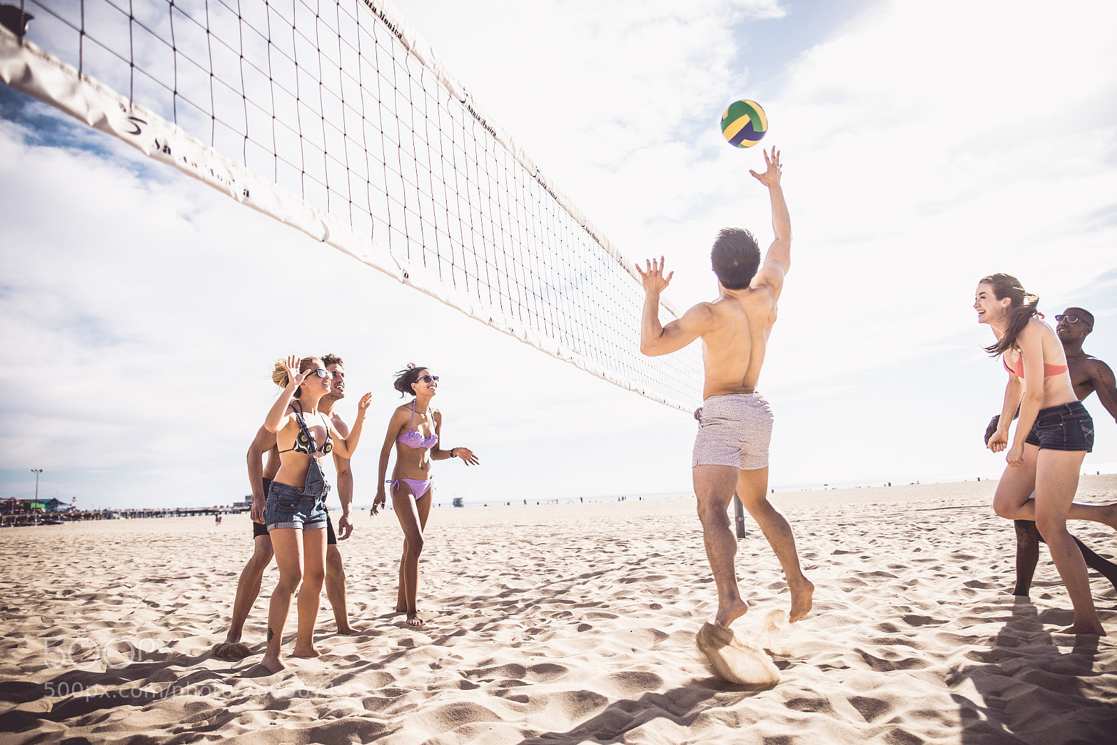 Nikon D610 sample photo. Friends play beach volley photography