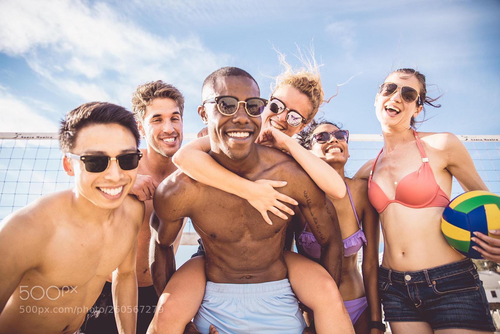 Nikon D610 sample photo. Friends play beach volley photography