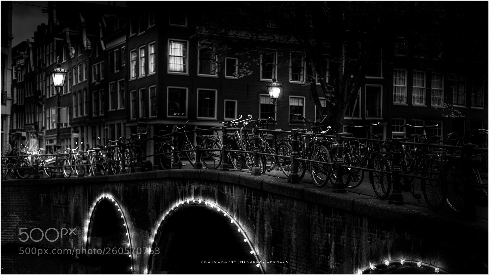 Nikon D610 sample photo. Night bridge in amsterdam photography