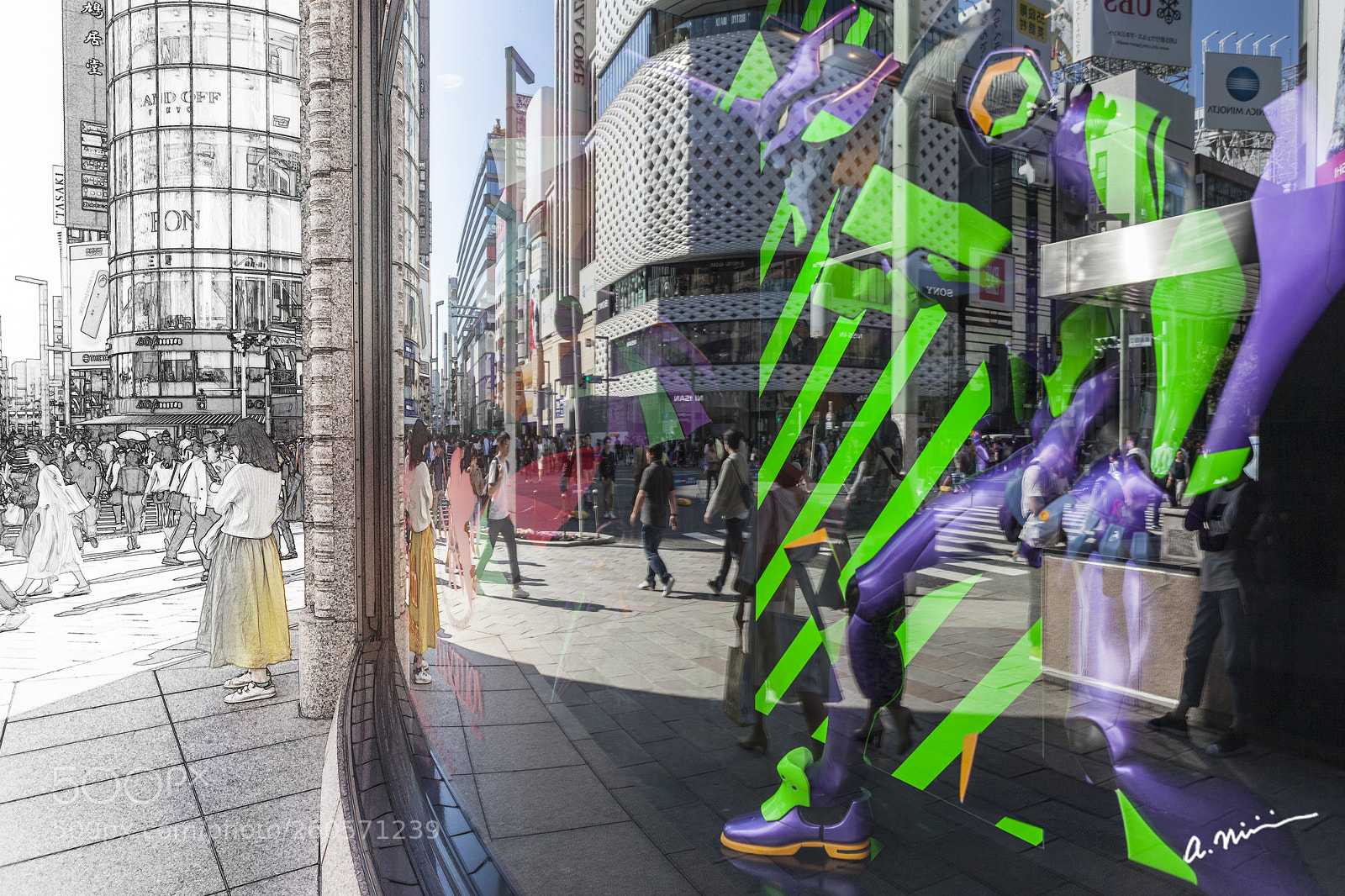 Canon EOS 5D Mark II sample photo. A street reflection photography
