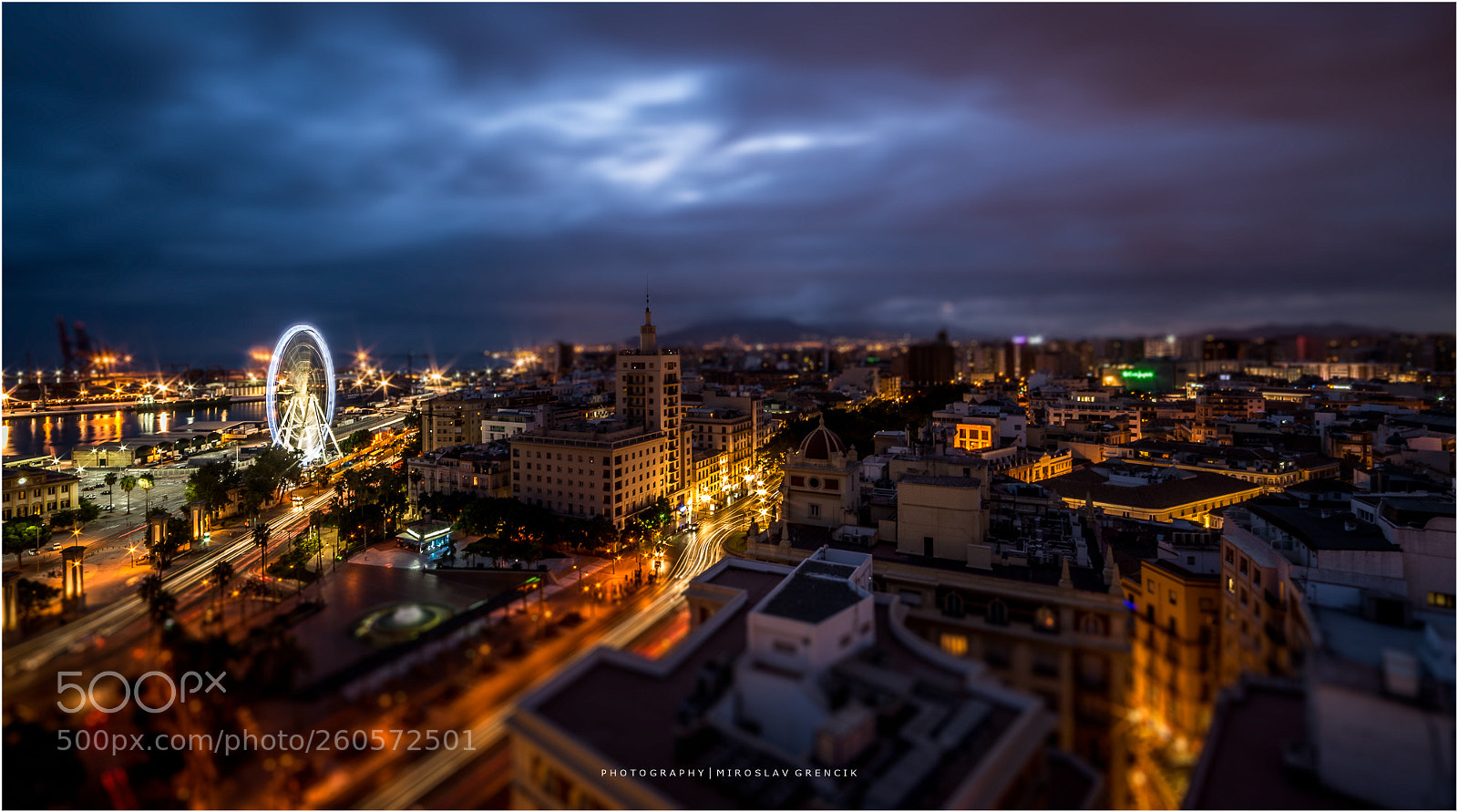 Nikon D610 sample photo. Malaga at night, spain photography