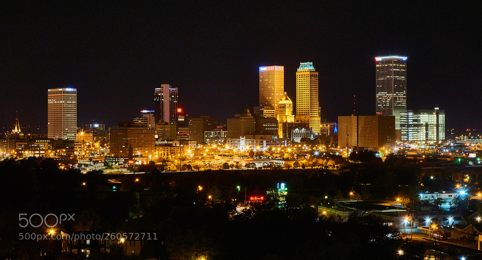 Sony a6000 sample photo. Tulsa skyline at night photography