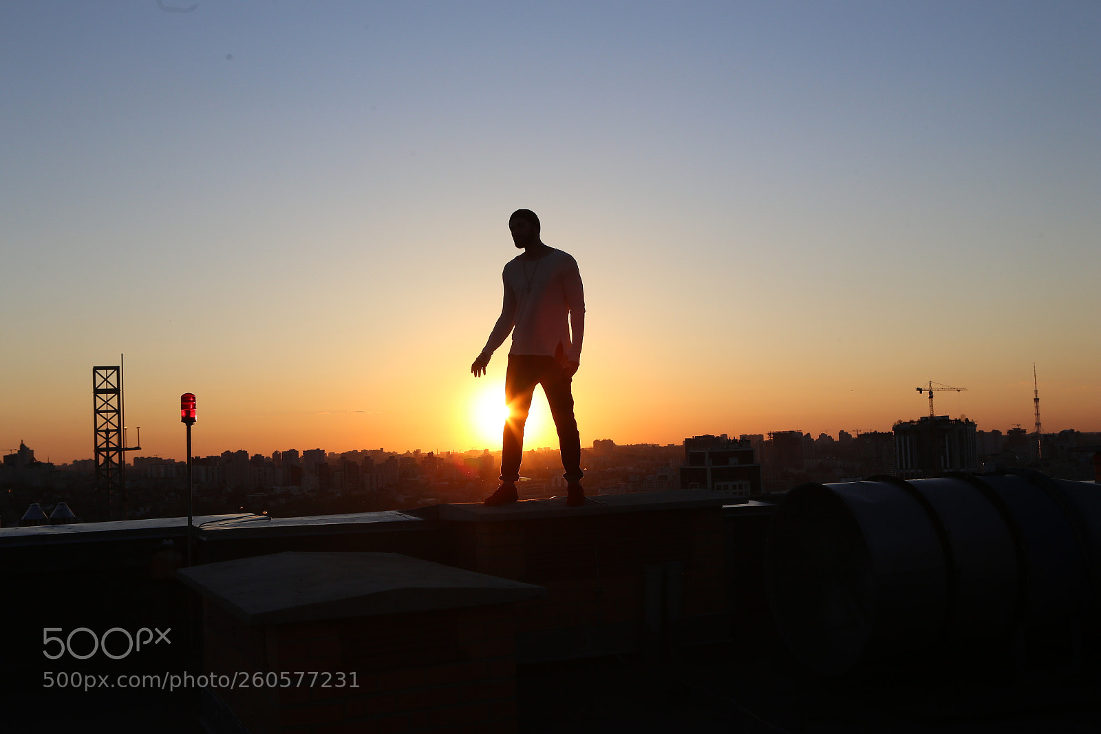 Canon EOS 6D + Canon EF 24-70mm F2.8L USM sample photo. Roof panorama at sunset photography