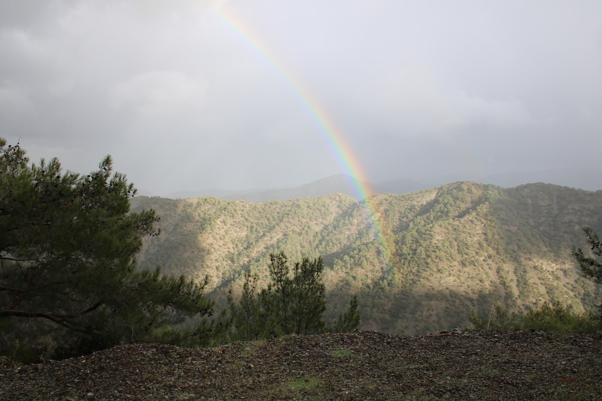 Canon EOS 750D (EOS Rebel T6i / EOS Kiss X8i) sample photo. Rainbow in cyprys montain photography
