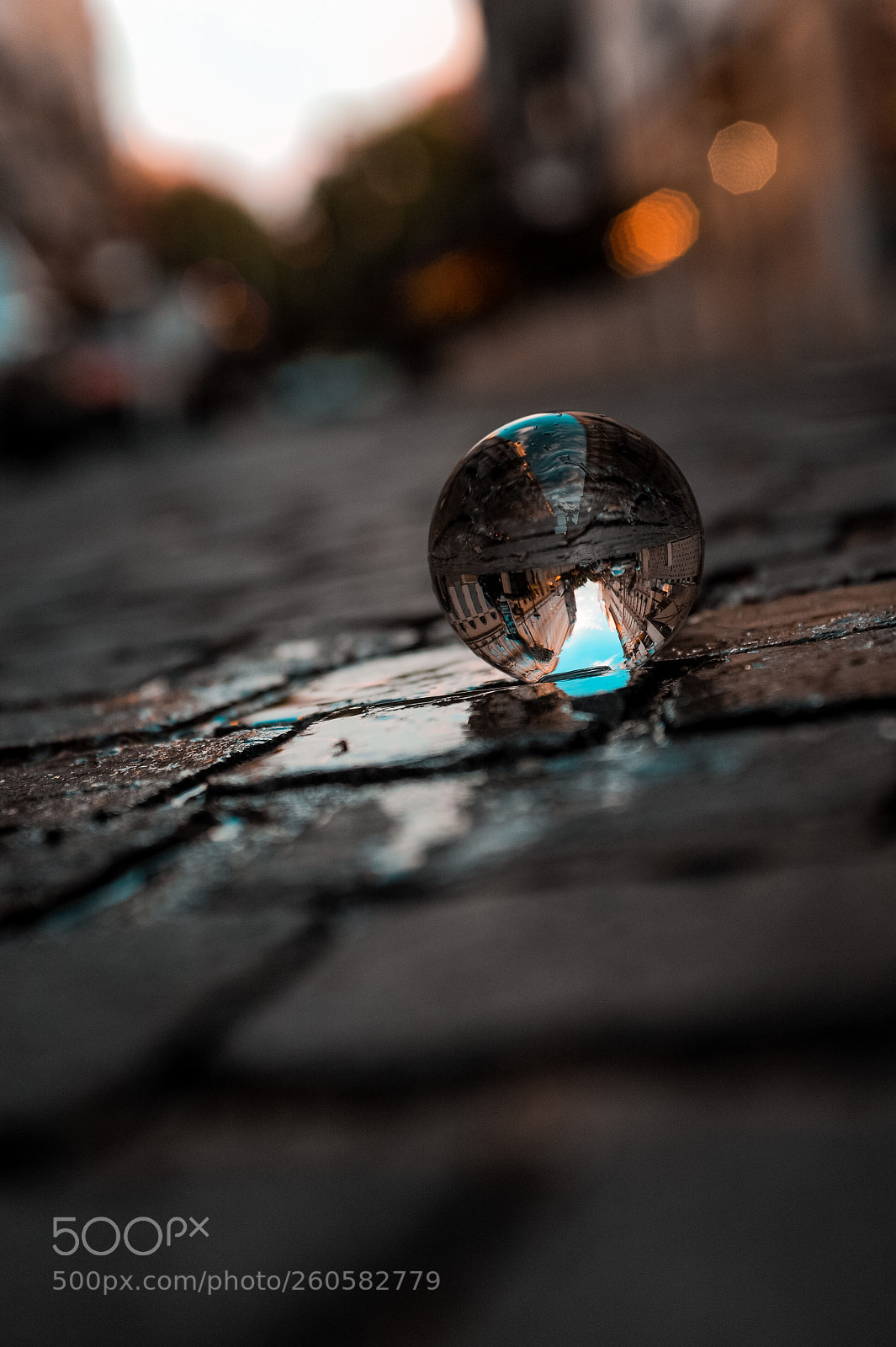 Nikon D700 sample photo. Glassball with water photography