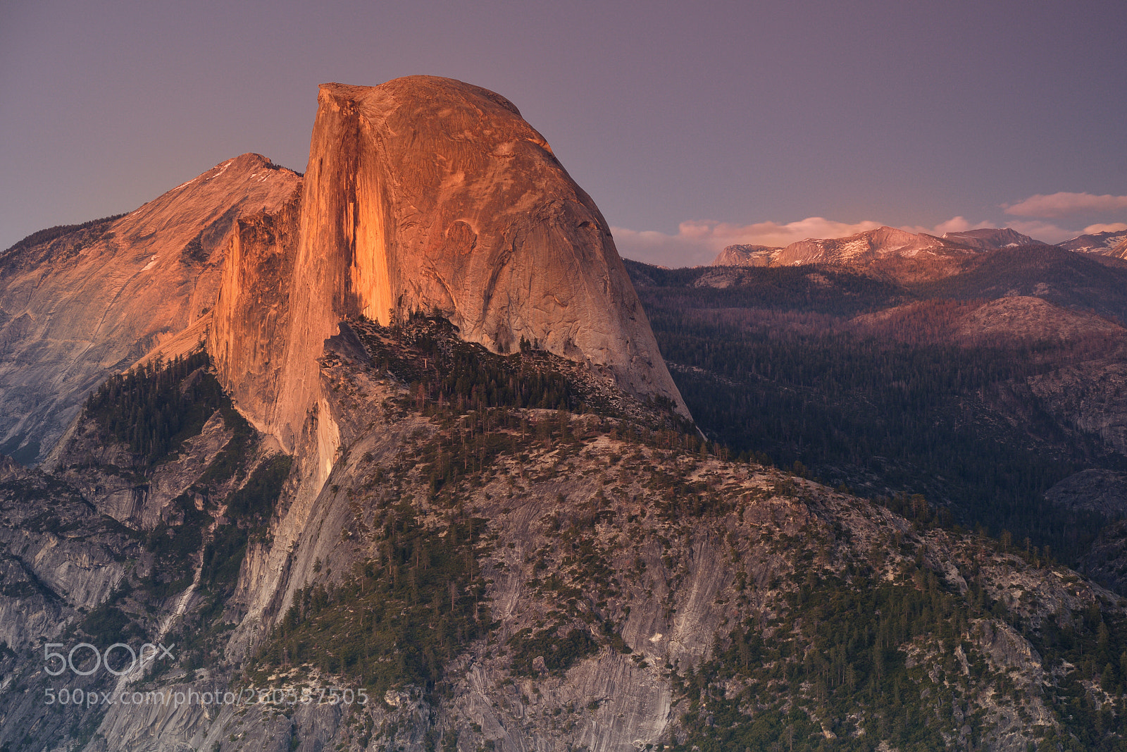Nikon D800 sample photo. Half dome at sunset photography