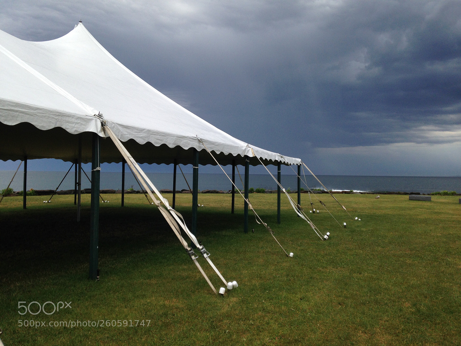 Apple iPhone 5 sample photo. Tent and storm clouds photography