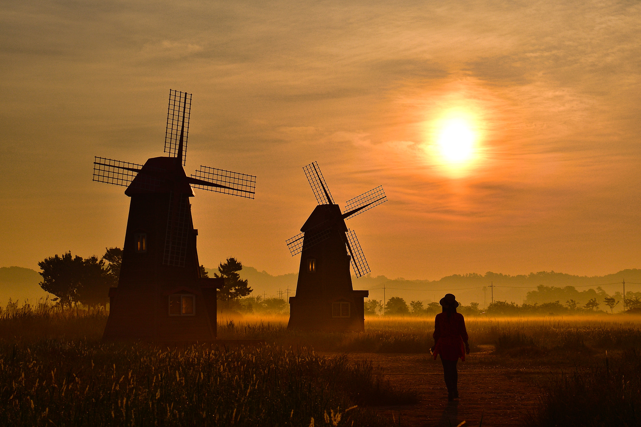Nikon D500 sample photo. Sunrise and woman photography
