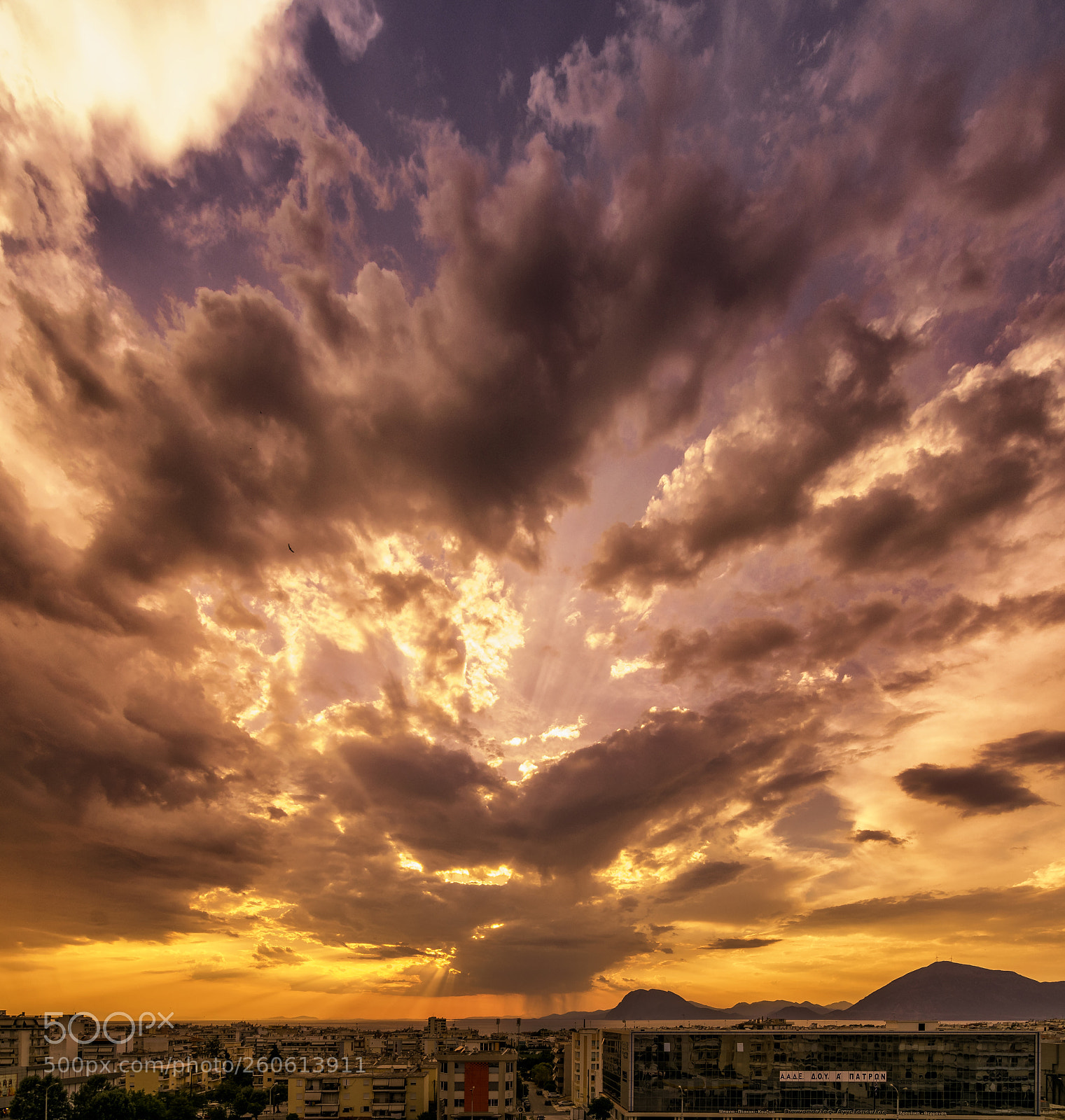 Nikon D3300 sample photo. Sunset with rain photography