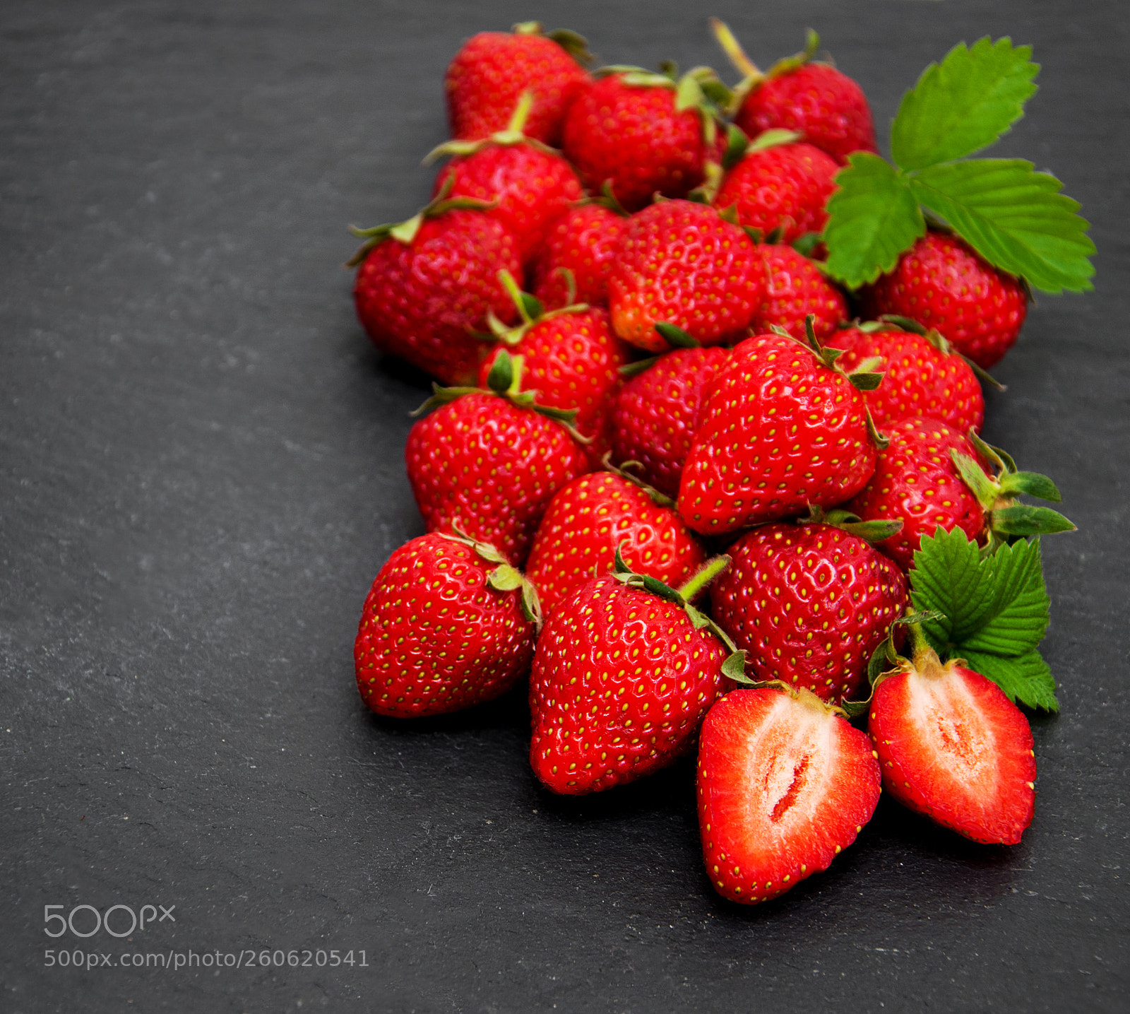 Nikon D90 sample photo. Strawberries on a black photography