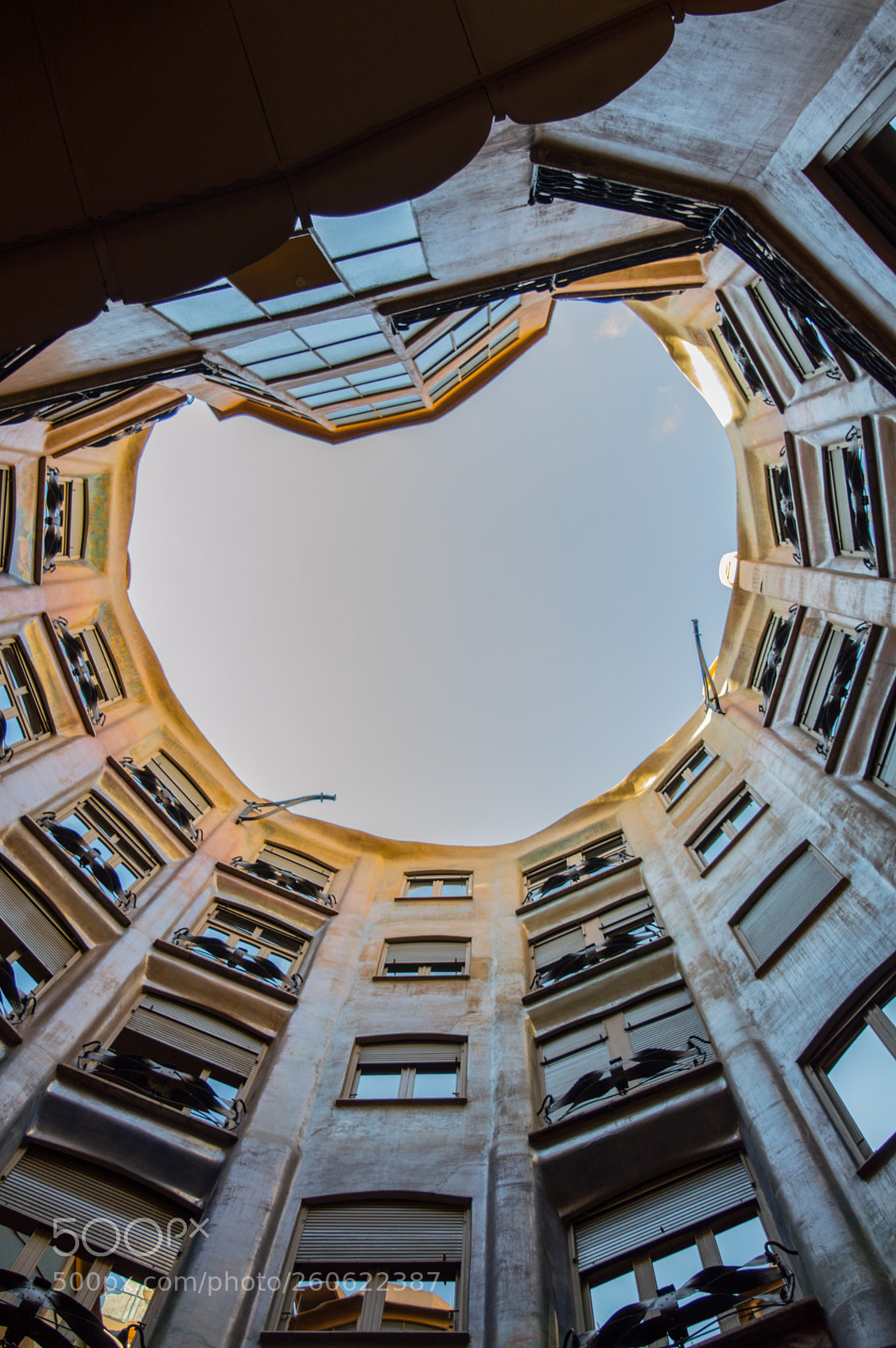 Nikon D3200 sample photo. Casa mila interior view photography