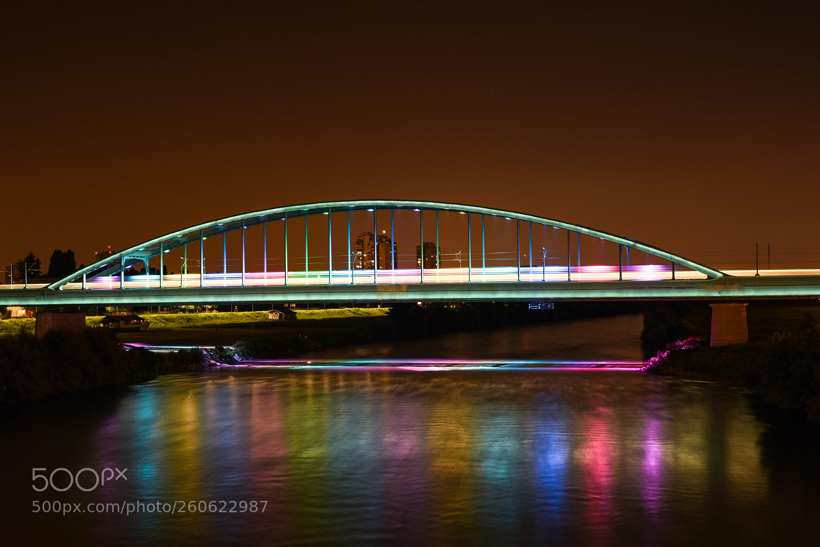 Nikon D750 sample photo. Night train photography