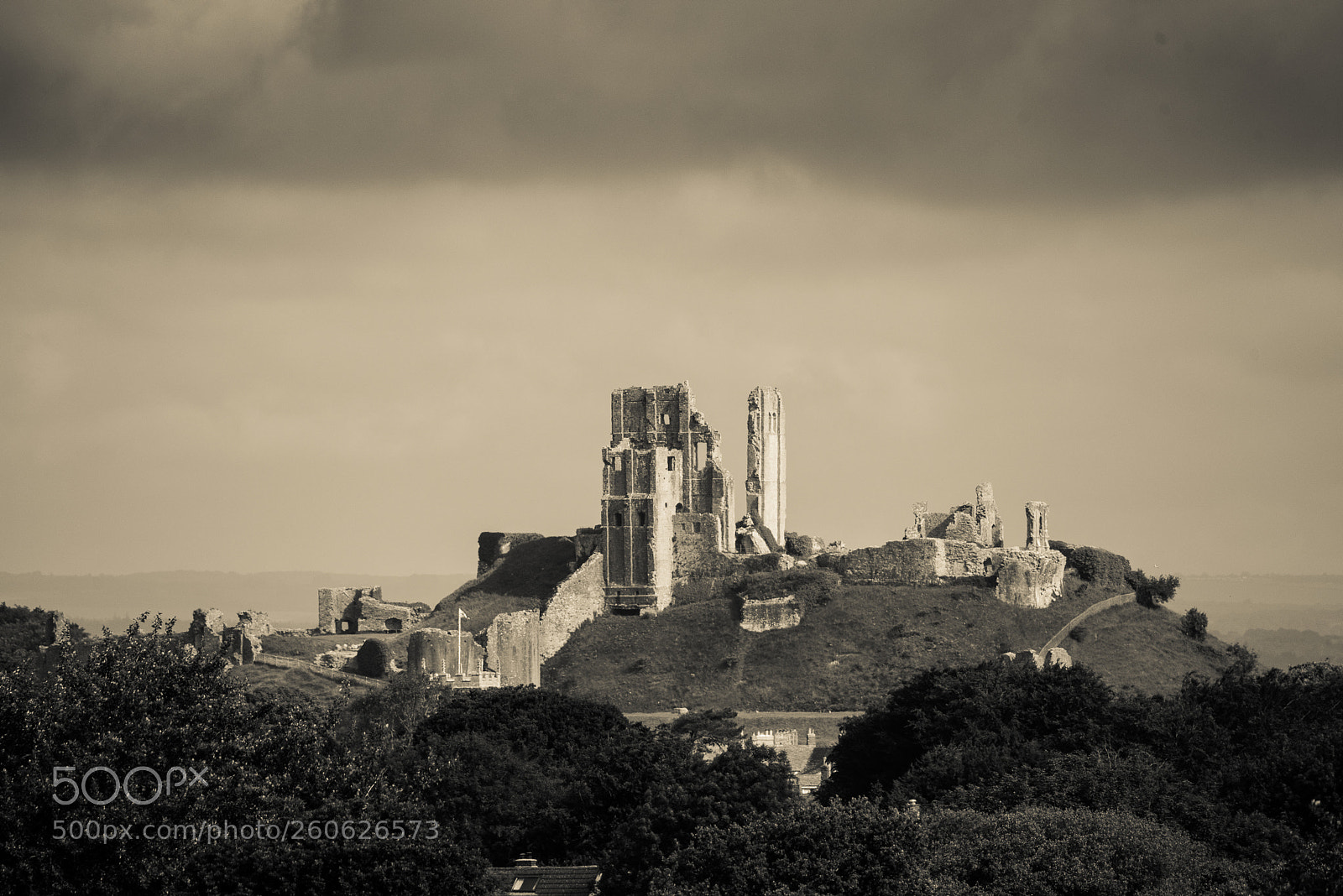 Nikon D810 sample photo. Remains of corfe castle photography