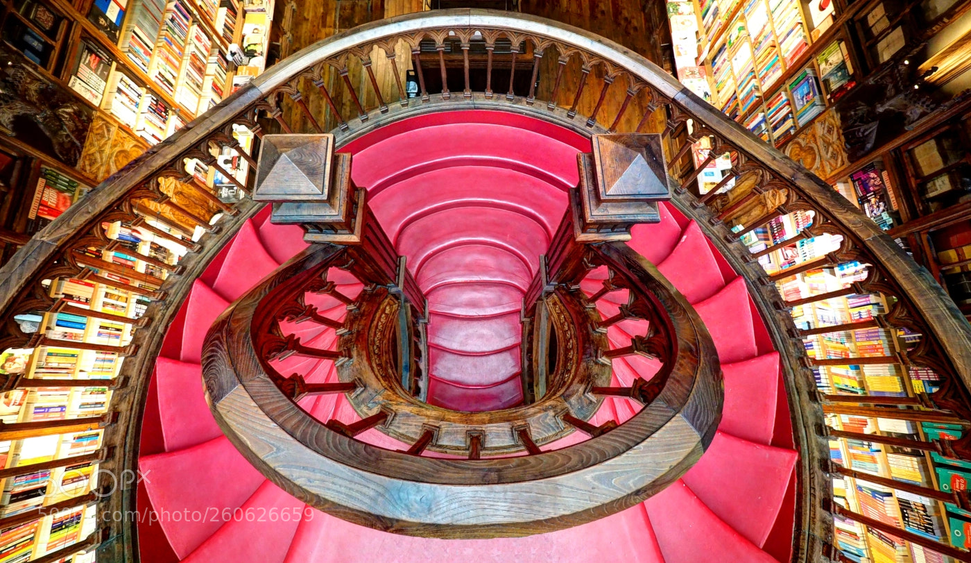 Olympus OM-D E-M5 II sample photo. Livraria lello irmao in photography