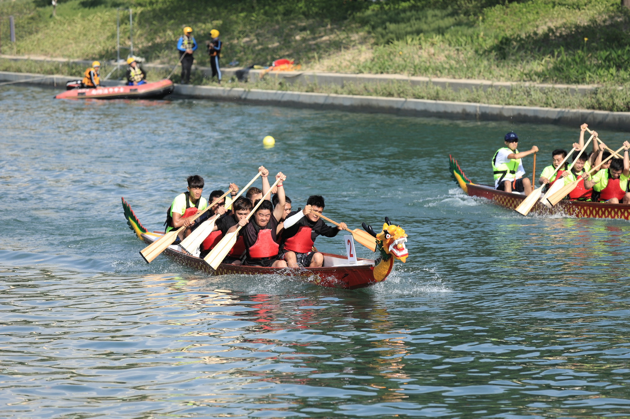 Canon EF 70-200mm F4L IS USM sample photo. Img_4797m dragon boat racing. 爬龍船 photography