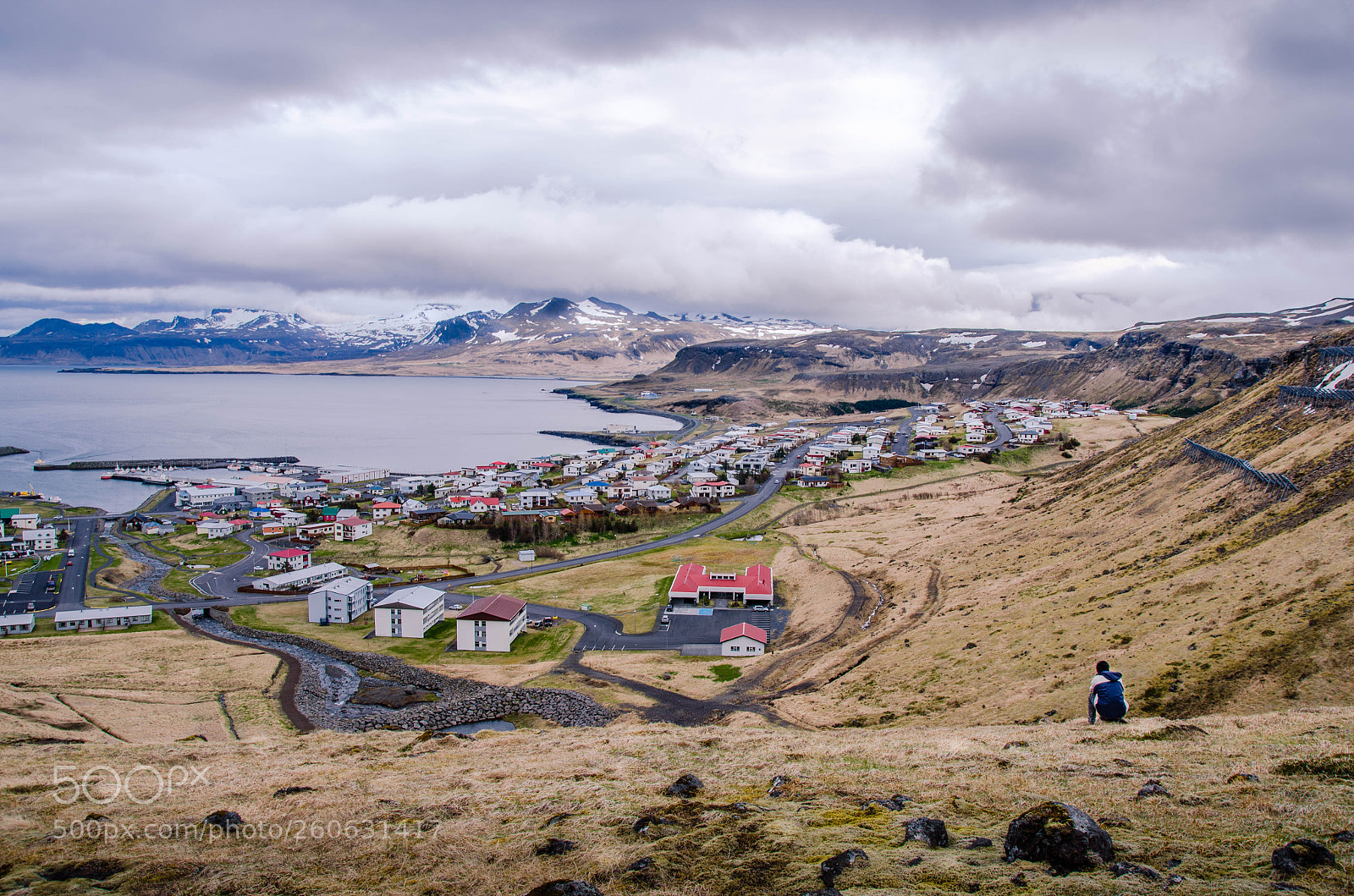 Nikon D5100 sample photo. Olafsvik mountain and town photography