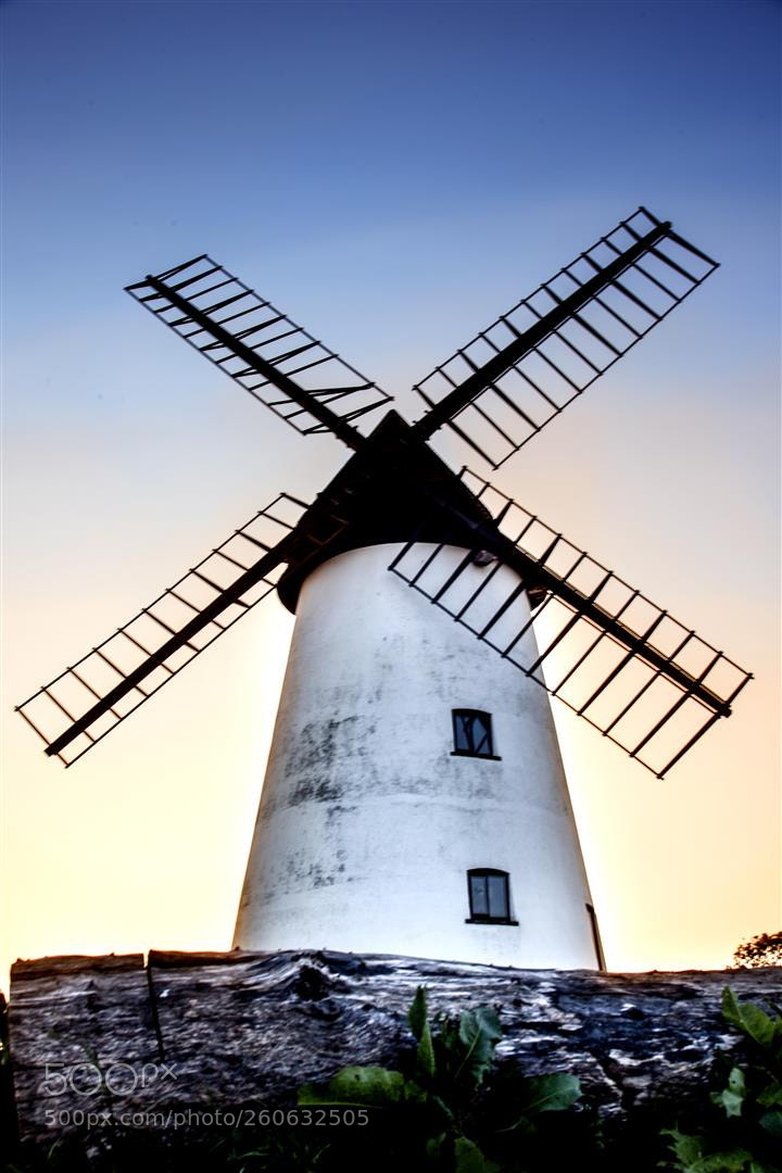 Canon EOS 5D Mark II sample photo. Windmill near blackpool photography