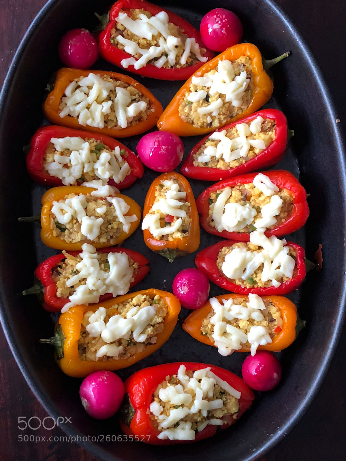 Apple iPhone X sample photo. Baked cottage cheese capsicum photography