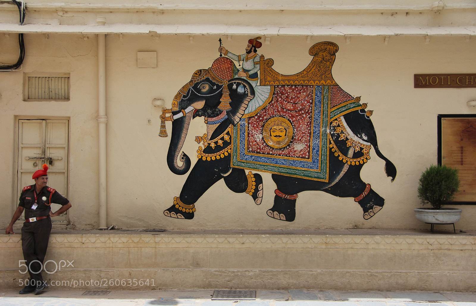 Canon EOS 60D sample photo. Policeman elephant at udaipur photography