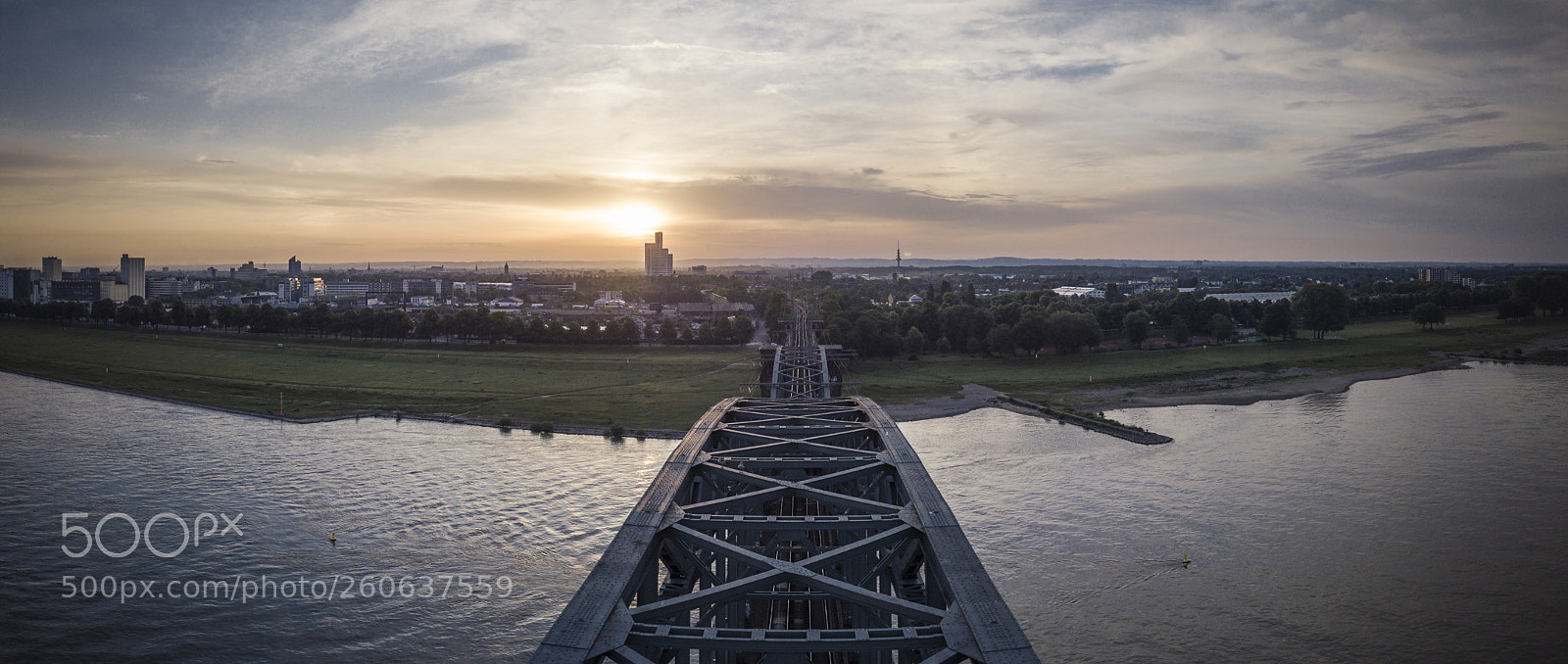 DJI FC220 sample photo. Railway bridge panorama  photography