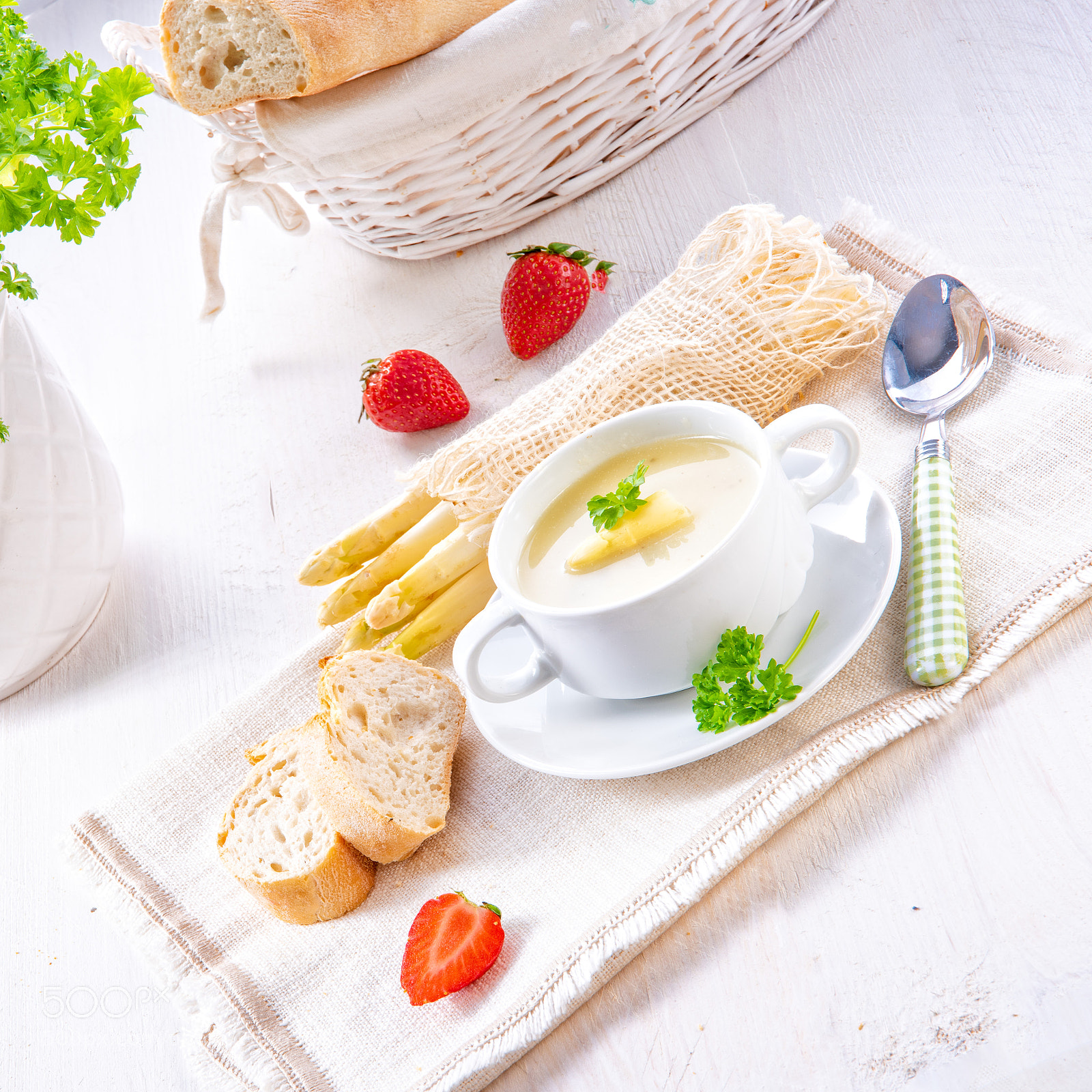 Nikon D810 sample photo. Asparagus cream soup with photography